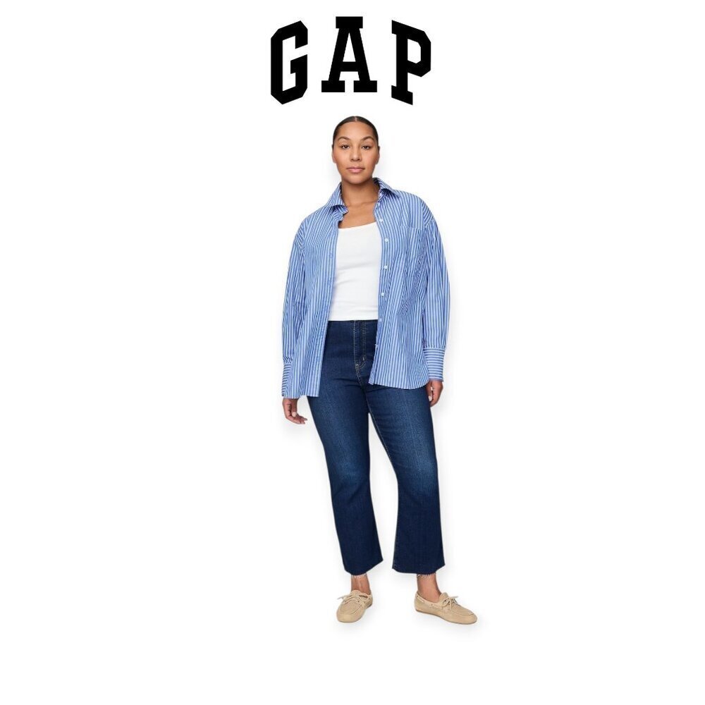 Gap Dark Wash High Rise Kick Flare Ankle-Length Jeans NWT Size 14 Spring 2025